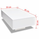 NNEVL Coffee Table High Gloss White