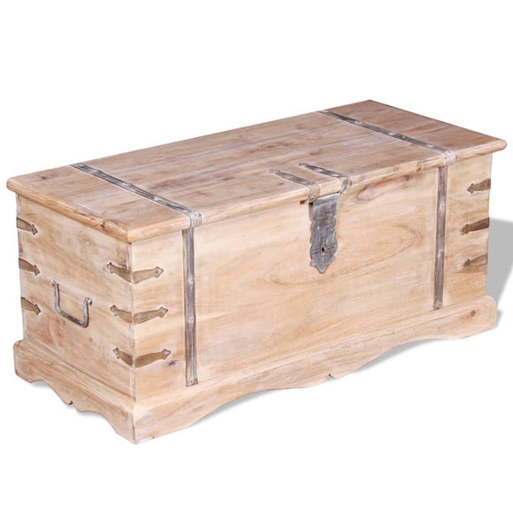NNEVL Storage Chest Solid Acacia Wood