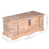 NNEVL Storage Chest Solid Acacia Wood