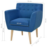 NNEVL Armchair Blue Fabric