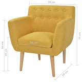 NNEVL Armchair Yellow Fabric