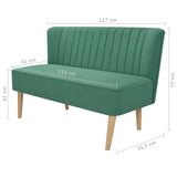 NNEVL Sofa Fabric 117x55.5x77 cm Green