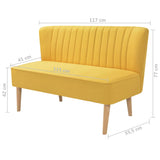 NNEVL Sofa Fabric 117x55.5x77 cm Yellow