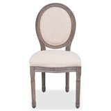 NNEVL Dining Chairs 4 pcs Cream Fabric