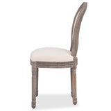 NNEVL Dining Chairs 4 pcs Cream Fabric