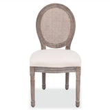 NNEVL Dining Chairs 2 pcs Cream Fabric