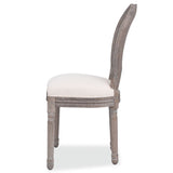 NNEVL Dining Chairs 2 pcs Cream Fabric