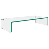 NNEVL TV Stand/Monitor Riser Glass Clear 60x25x11 cm