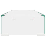 NNEVL TV Stand/Monitor Riser Glass Clear 60x25x11 cm
