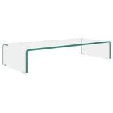 NNEVL TV Stand/Monitor Riser Glass Clear 70x30x13 cm