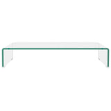 NNEVL TV Stand/Monitor Riser Glass Clear 70x30x13 cm