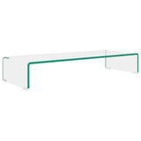 NNEVL TV Stand/Monitor Riser Glass Clear 80x30x13 cm