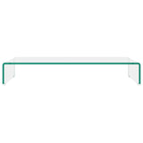 NNEVL TV Stand/Monitor Riser Glass Clear 80x30x13 cm
