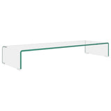 NNEVL TV Stand/Monitor Riser Glass Clear 90x30x13 cm