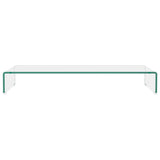 NNEVL TV Stand/Monitor Riser Glass Clear 90x30x13 cm