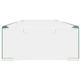NNEVL TV Stand/Monitor Riser Glass Clear 90x30x13 cm