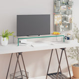 NNEVL TV Stand/Monitor Riser Glass Clear 90x30x13 cm