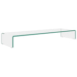 NNEVL TV Stand/Monitor Riser Glass Clear 100x30x13 cm