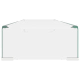 NNEVL TV Stand/Monitor Riser Glass Clear 100x30x13 cm