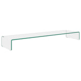 NNEVL TV Stand/Monitor Riser Glass Clear 120x30x13 cm