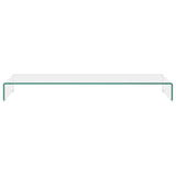 NNEVL TV Stand/Monitor Riser Glass Clear 120x30x13 cm