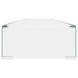 NNEVL TV Stand/Monitor Riser Glass Clear 120x30x13 cm