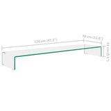 NNEVL TV Stand/Monitor Riser Glass Clear 120x30x13 cm