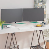 NNEVL TV Stand/Monitor Riser Glass Clear 120x30x13 cm