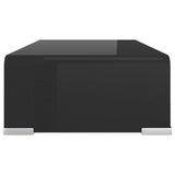 NNEVL TV Stand/Monitor Riser Glass Black 40x25x11 cm