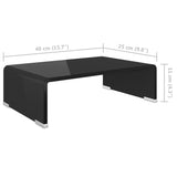 NNEVL TV Stand/Monitor Riser Glass Black 40x25x11 cm