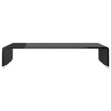 NNEVL TV Stand/Monitor Riser Glass Black 60x25x11 cm
