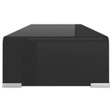 NNEVL TV Stand/Monitor Riser Glass Black 60x25x11 cm