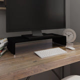 NNEVL TV Stand/Monitor Riser Glass Black 60x25x11 cm