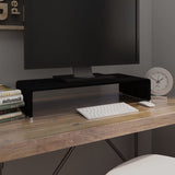 NNEVL TV Stand/Monitor Riser Glass Black 70x30x13 cm
