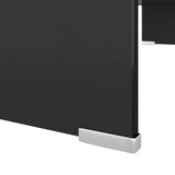 NNEVL TV Stand/Monitor Riser Glass Black 80x30x13 cm