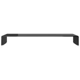 NNEVL TV Stand/Monitor Riser Glass Black 100x30x13 cm