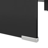 NNEVL TV Stand/Monitor Riser Glass Black 100x30x13 cm