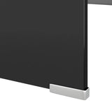 NNEVL TV Stand/Monitor Riser Glass Black 120x30x13 cm