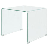 NNEVL Coffee Table Tempered Glass 49.5x50x45 cm Clear