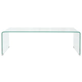 NNEVL Coffee Table Tempered Glass 98x45x30 cm Clear