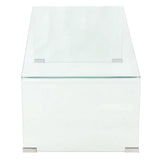 NNEVL Coffee Table Tempered Glass 98x45x30 cm Clear