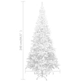 NNEVL Artificial Christmas Tree L 240 cm White