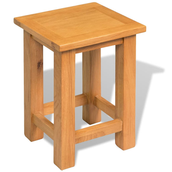 NNEVL End Table 27x24x37 cm Solid Oak Wood