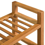 NNEVL Shoe Rack with 3 Shelves 100x27x60 cm Solid Oak Wood