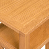 NNEVL End Table with Magazine Shelf 27x35x55 cm Solid Oak Wood