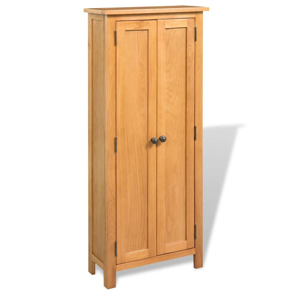 NNEVL Storage Cabinet 50x22x122 cm Solid Oak Wood