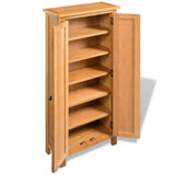 NNEVL Storage Cabinet 50x22x122 cm Solid Oak Wood