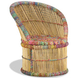 NNEVL Bamboo Chair with Chindi Details