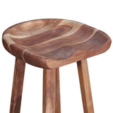 NNEVL Bar Stools 2 pcs Solid Acacia Wood