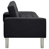 NNEVL Sofa Bed Artificial Leather Black